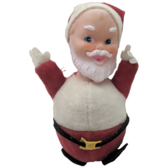 Gund Roly Poly Santa Rubber Face Gunderful Creation Musical Chime Doll Japan Vtg - Picture 10 of 16